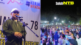 Perayaan Hari Koperasi di Car Free Night Lobar, gaungkan peran UMKM dan koperasi sebagai motor penggerak ekonomi lokal yang makin berkembang pesat.