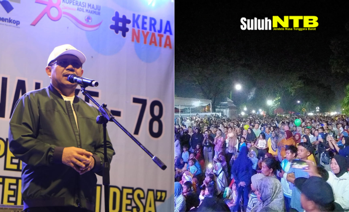Perayaan Hari Koperasi di Car Free Night Lobar, gaungkan peran UMKM dan koperasi sebagai motor penggerak ekonomi lokal yang makin berkembang pesat.
