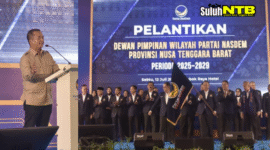 Pelantikan Mori Hanafi sebagai Ketua Nasdem NTB ditekankan sebagai momentum bangkitnya solidaritas politik untuk kemajuan dan pemulihan NTB.