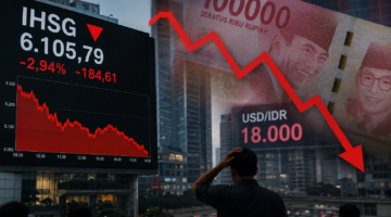 IHSG anjlok hampir 40 persen dan rupiah tembus Rp18.000 per dolar AS. FINE Institute menilai pasar tengah menguji kredibilitas sistem keuangan Indonesia.